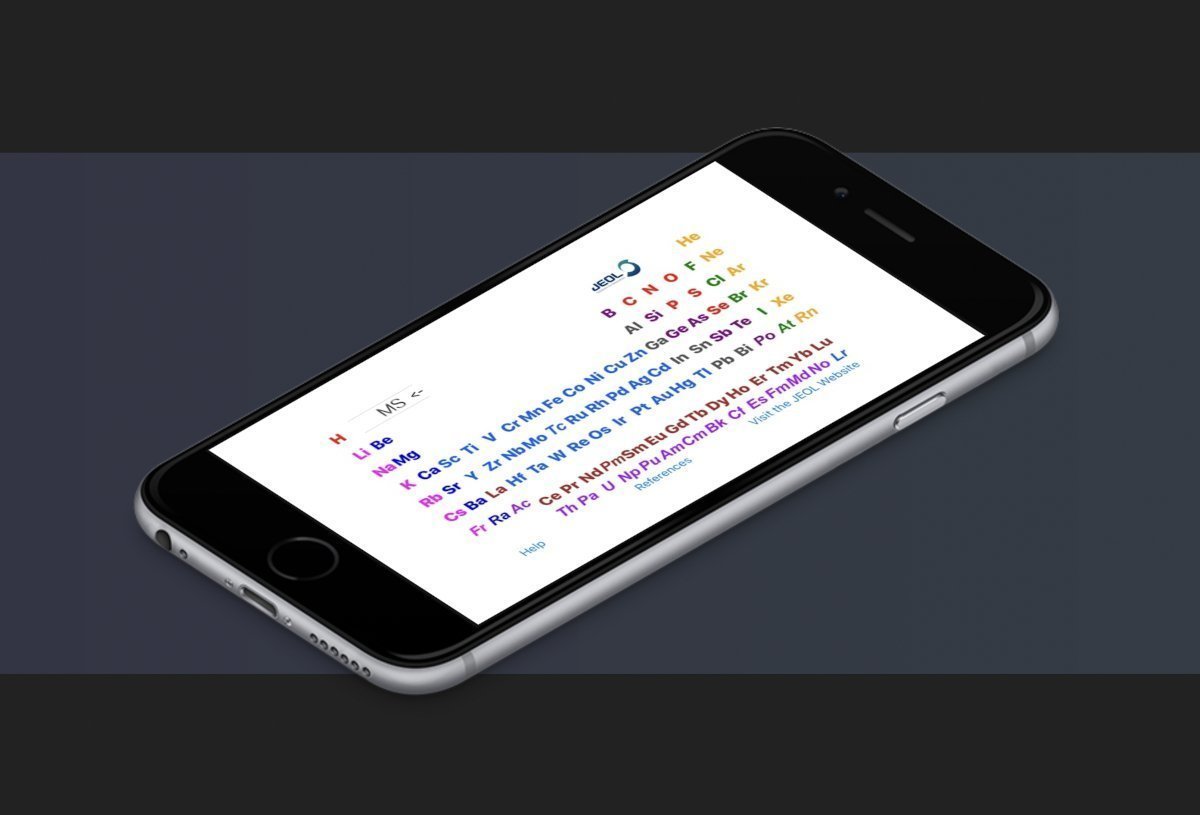 présentation de l'appli Periodic Table